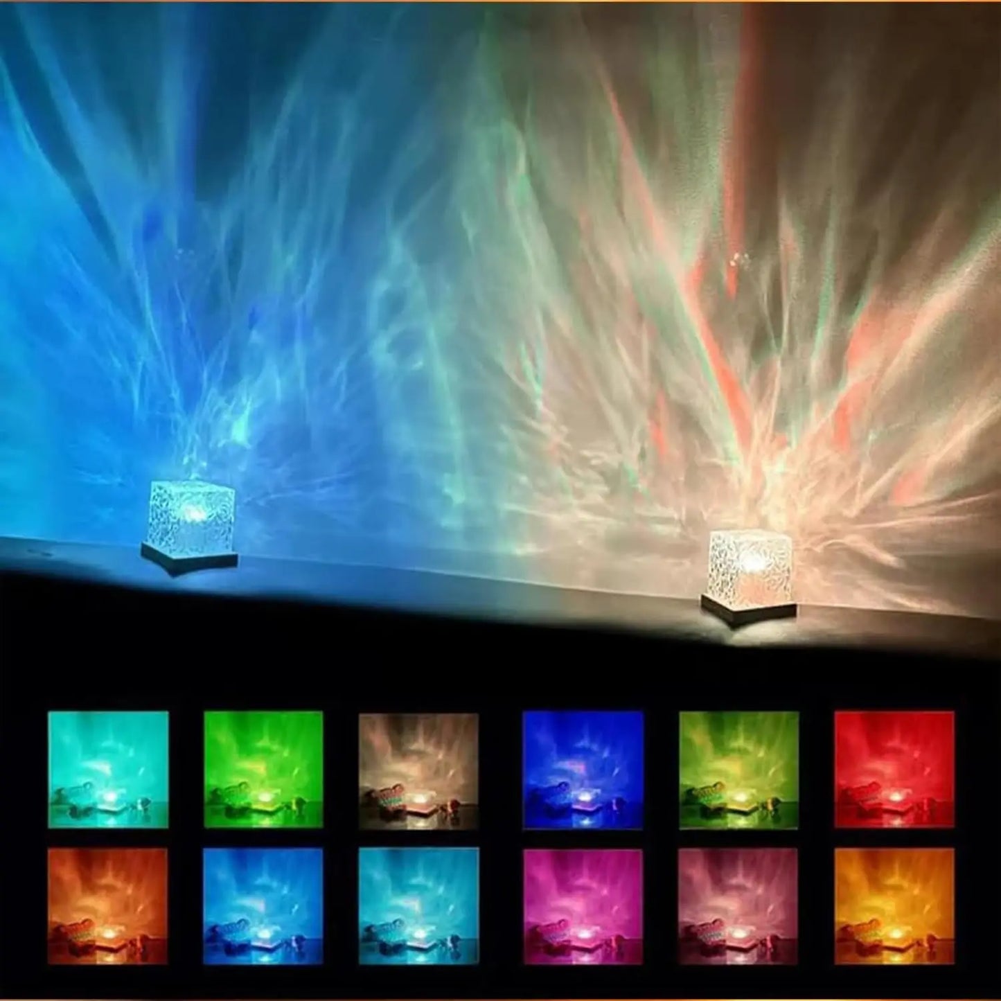 AquaGlow Aura - 16 Color Ocean Wave Projector